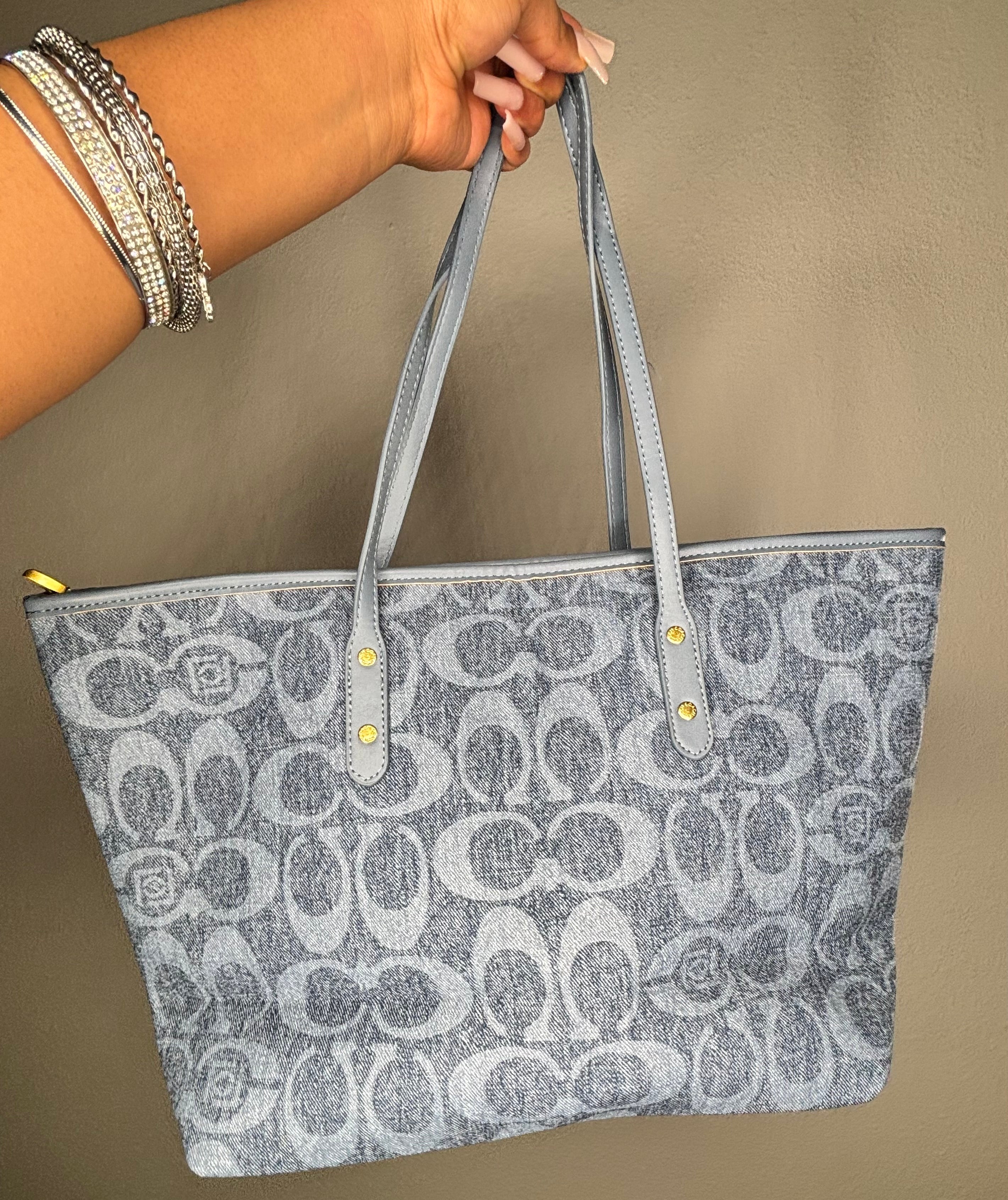 Denim Signature City Tote
