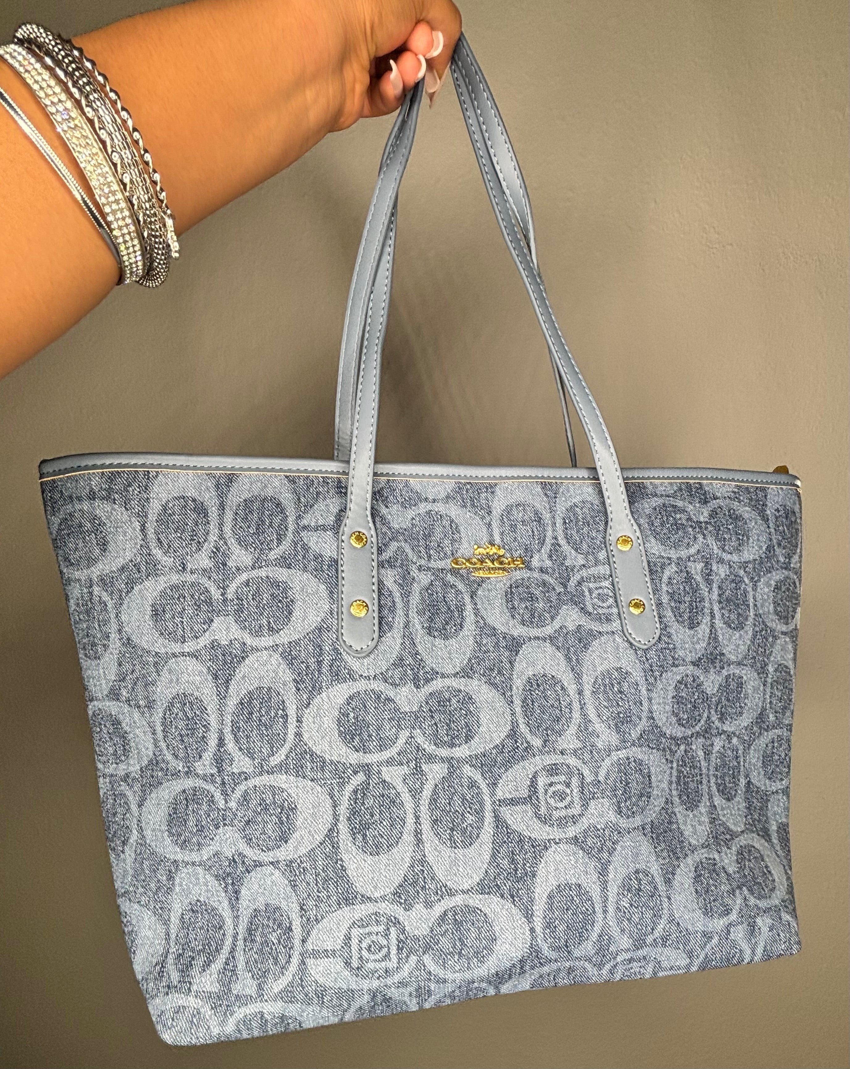 Denim Signature City Tote